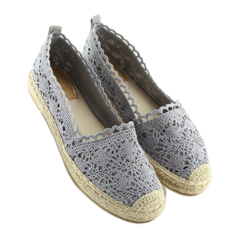 Espadrillas in pizzo grigio BB11 grigio 2