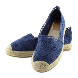 Jeans BB11 espadrillas in pizzo blu navy 1