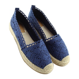 Jeans BB11 espadrillas in pizzo blu navy 2