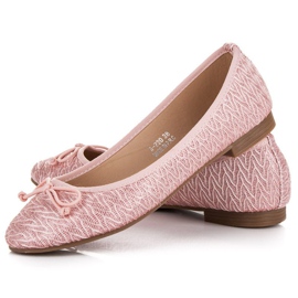 Renda Ballerine in tessuto rosa 2