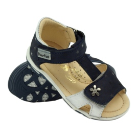 Sandali con velcro Bartuś 138 blu navy grigio 3