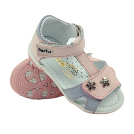 Sandali con Velcro Bartuś 138 rosa grigio 3
