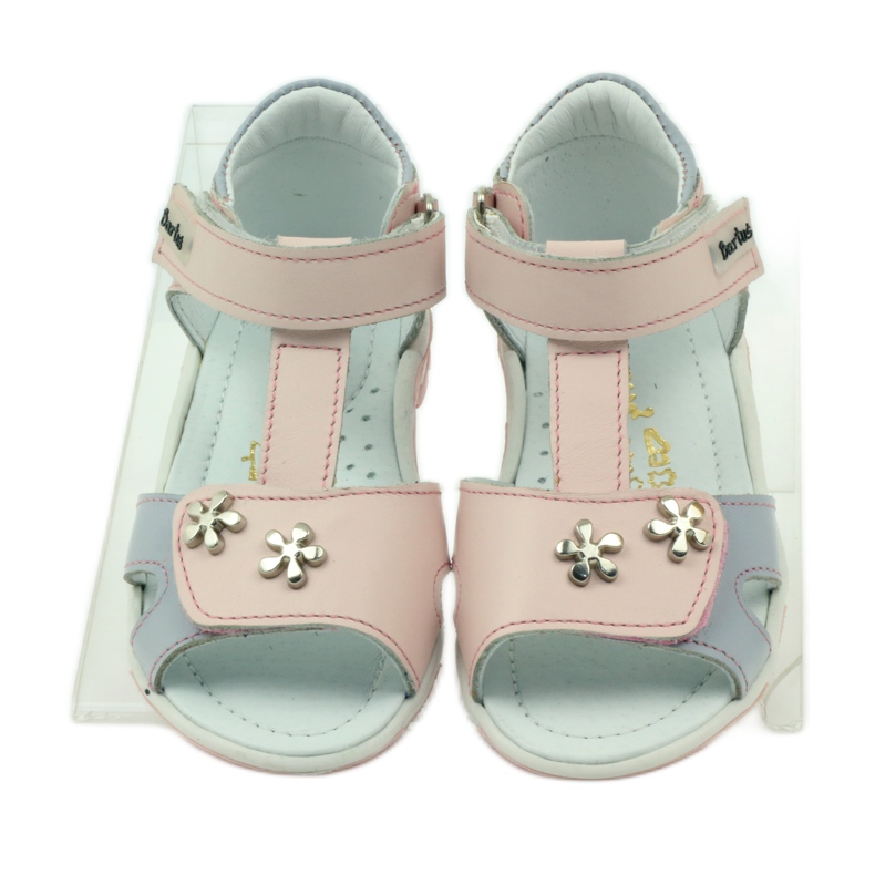 Sandali con Velcro Bartuś 138 rosa grigio 4