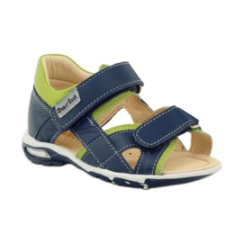 Sandali con velcro Bartuś 137 blu navy verde 1