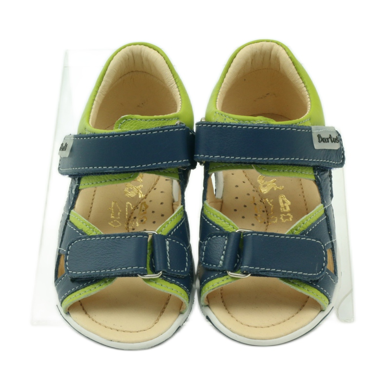 Sandali con velcro Bartuś 137 blu navy verde 4