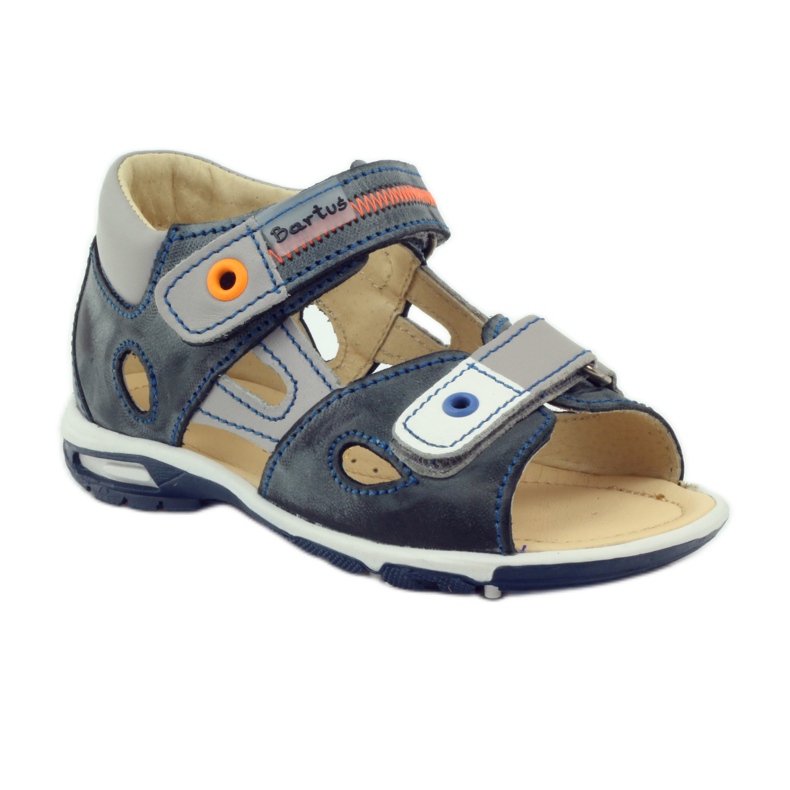 Sandali con velcro Bartuś 119 grigio scuro 1
