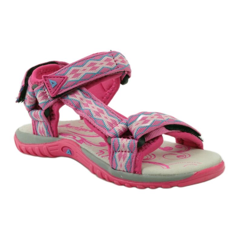 American Club Sandali con inserto in pelle americana 5268 viola rosa 1