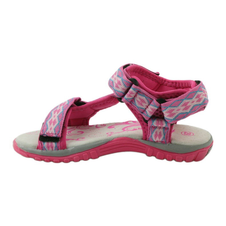 American Club Sandali con inserto in pelle americana 5268 viola rosa 2