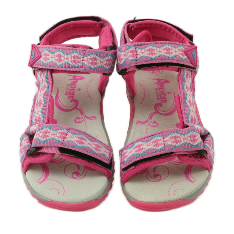American Club Sandali con inserto in pelle americana 5268 viola rosa 4