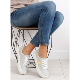 Sneakers grigie su suola alta K1831401 Gris grigio 2