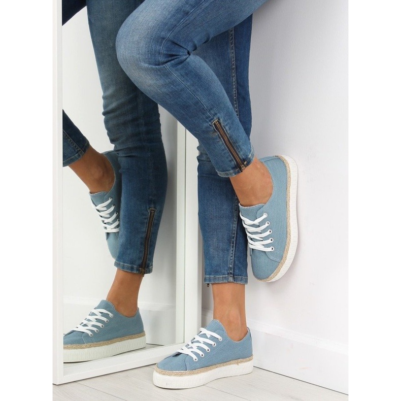 Blu K1831602 Sneakers con suola alta Jeans 1