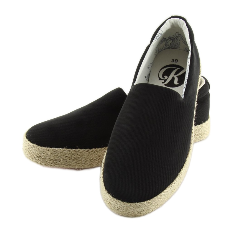 Espadrillas slip-on nere k1833801 negro nero 1