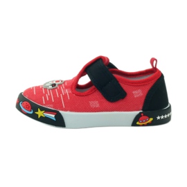 American Club Sneaker americane con soletta in pelle rosso nero 2
