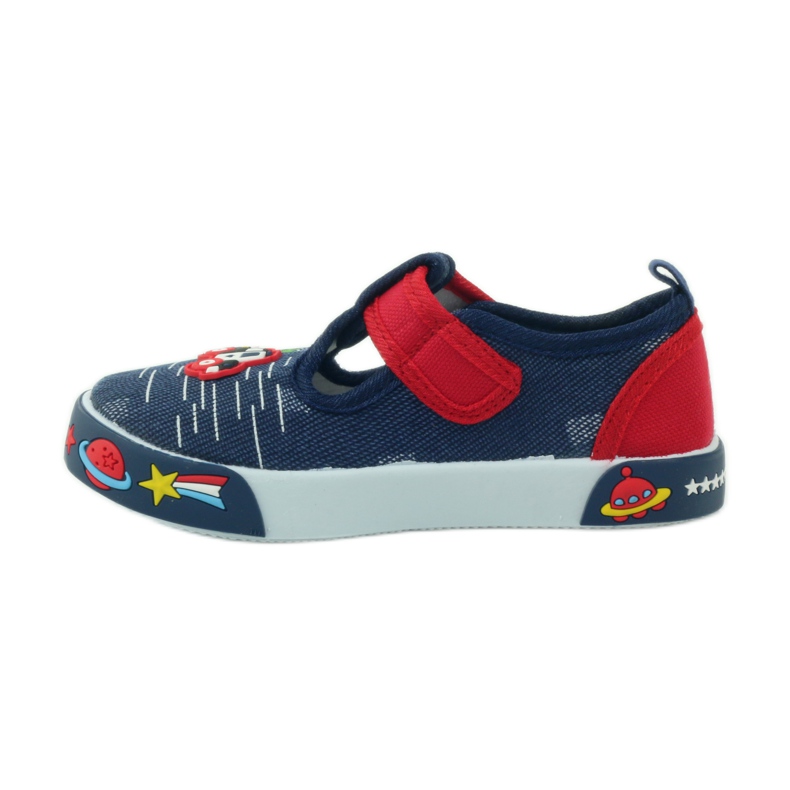 American Club Sneaker americane con soletta in pelle blu navy rosso 2