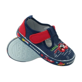 American Club Sneaker americane con soletta in pelle blu navy rosso 3