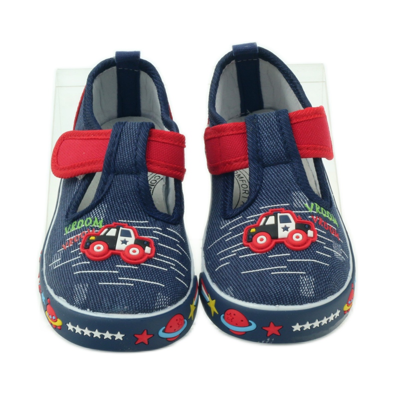 American Club Sneaker americane con soletta in pelle blu navy rosso 4