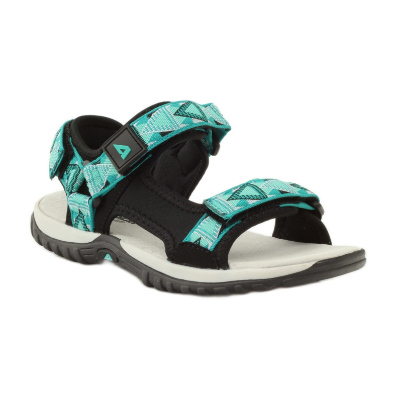 American Club Sandali con inserto in pelle americana 6102 verde nero 1