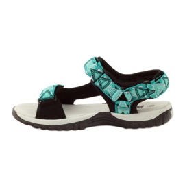 American Club Sandali con inserto in pelle americana 6102 verde nero 2