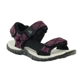 American Club Sandali con inserto in pelle americana 6102 viola nero 1