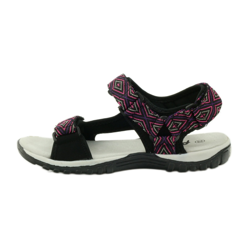 American Club Sandali con inserto in pelle americana 6102 viola nero 2