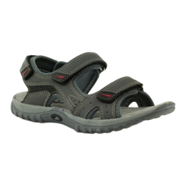 American Club Sandali con inserto in pelle americana 6201 grigio 1