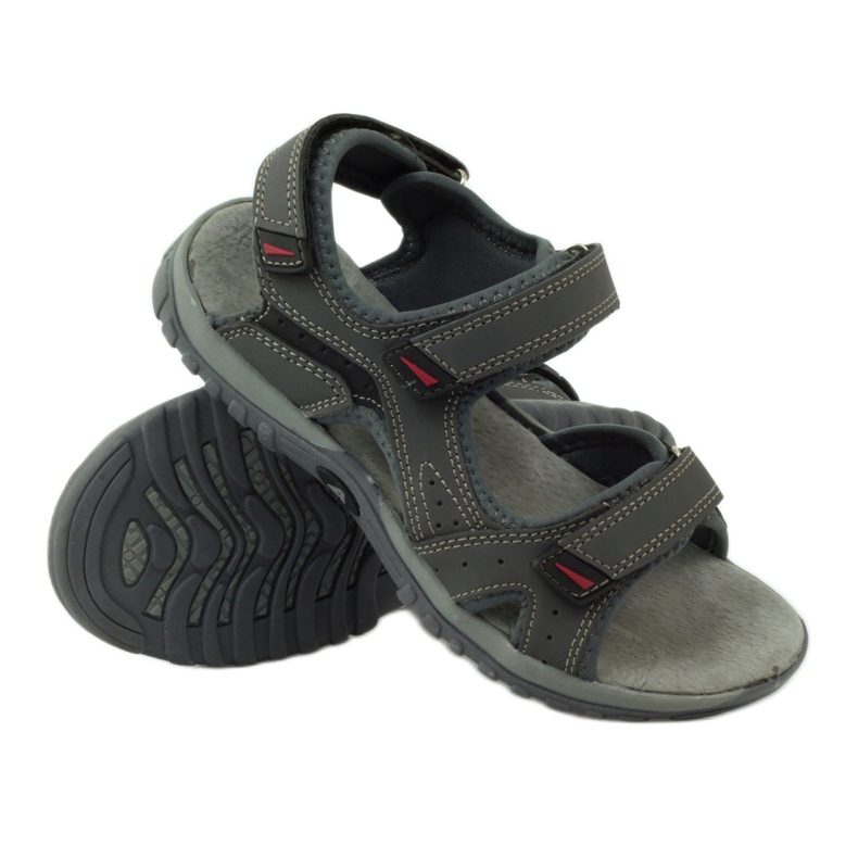 American Club Sandali con inserto in pelle americana 6201 grigio 3
