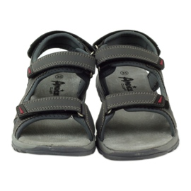 American Club Sandali con inserto in pelle americana 6201 grigio 4