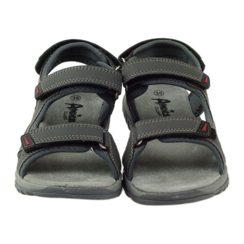 American Club Sandali con inserto in pelle americana 6201 grigio 4