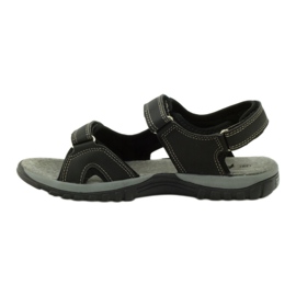 American Club Sandali con inserto in pelle americana 6201 nero 2