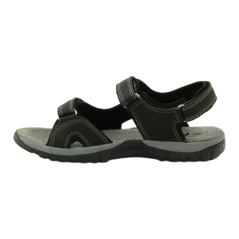 American Club Sandali con inserto in pelle americana 6201 nero 2