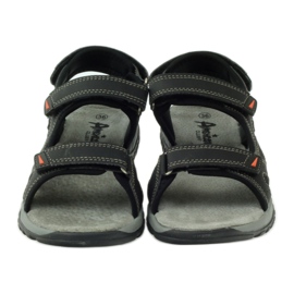 American Club Sandali con inserto in pelle americana 6201 nero 4