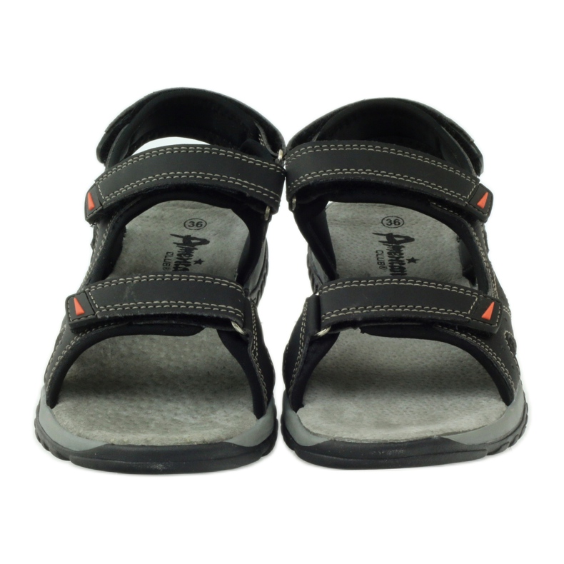 American Club Sandali con inserto in pelle americana 6201 nero 4