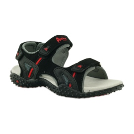 American Club Sandali con inserto in pelle americana 5267 nero 1