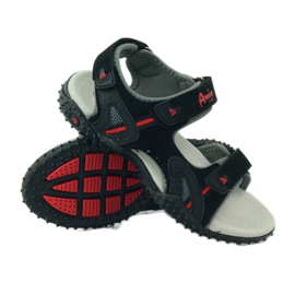 American Club Sandali con inserto in pelle americana 5267 nero 3