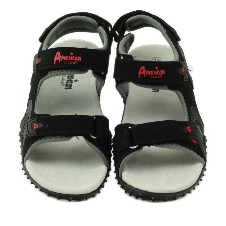 American Club Sandali con inserto in pelle americana 5267 nero 4