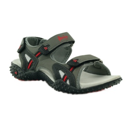 American Club Sandali con inserto in pelle americana 5267 grigio 1