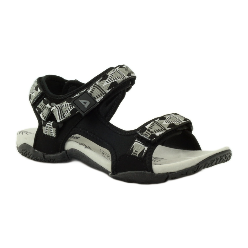 American Club Sandali con inserto in pelle americana 6102 nero grigio 1