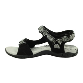 American Club Sandali con inserto in pelle americana 6102 nero grigio 2