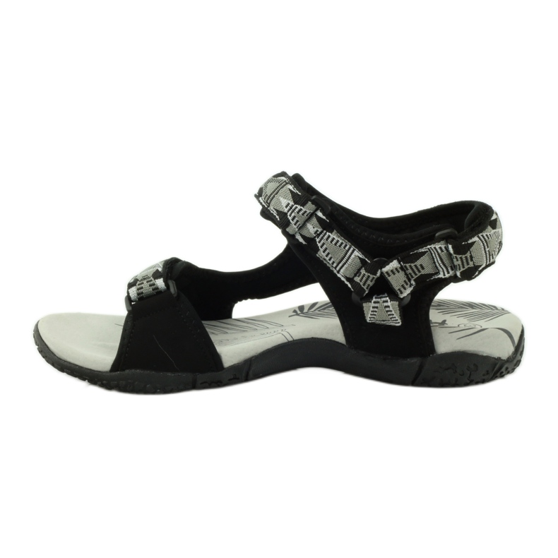 American Club Sandali con inserto in pelle americana 6102 nero grigio 2