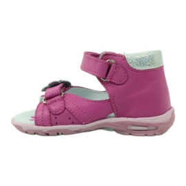 Ren But Sandali in pelle delle ragazze in pelle con fiore 097 rosa 2