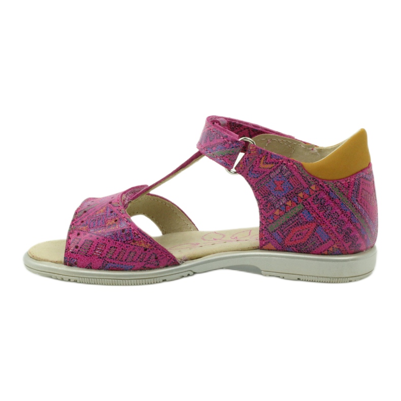Sandali con velcro motivo azteco Ren But 3296 rosa 2