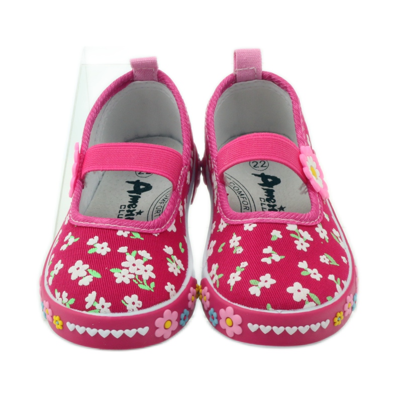 American Club Sneaker americane con soletta in pelle verde giallo rosa 5