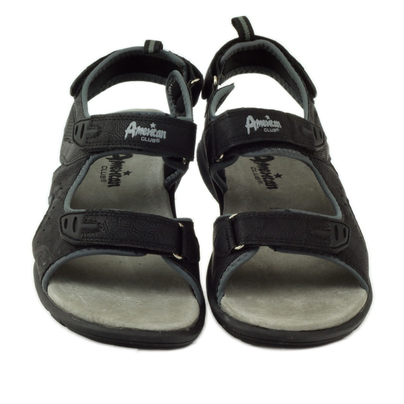 American Club Sandali con inserto in pelle americana 1906 nero 4