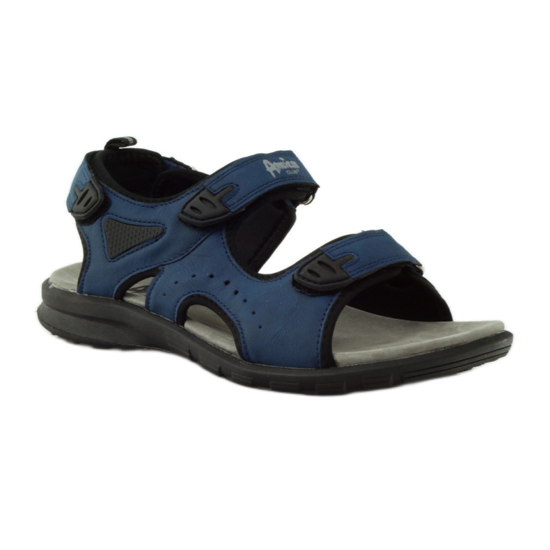 American Club Sandali con inserto in pelle americana 1906 blu navy 1