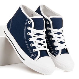 Sneakers blu navy sopra la caviglia 2
