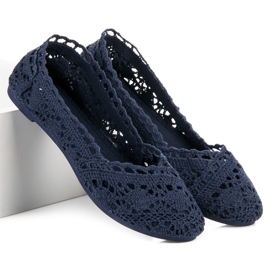 Seastar Ballerine in pizzo blu navy 2