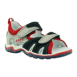 Sandali con velcro Bartek 16187 grigio 1