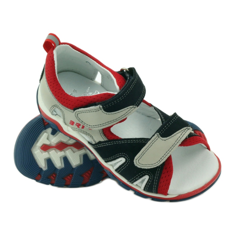 Sandali con velcro Bartek 16187 grigio 3