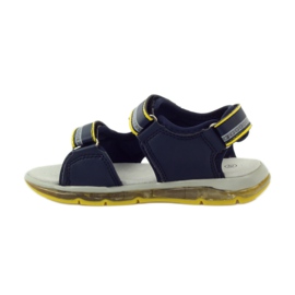 American Club Sandali luminosi in pelle americana blu navy 2
