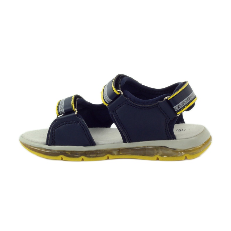 American Club Sandali luminosi in pelle americana blu navy 2